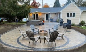 Patio Hardscape Design by Riverfront Landscape MA
