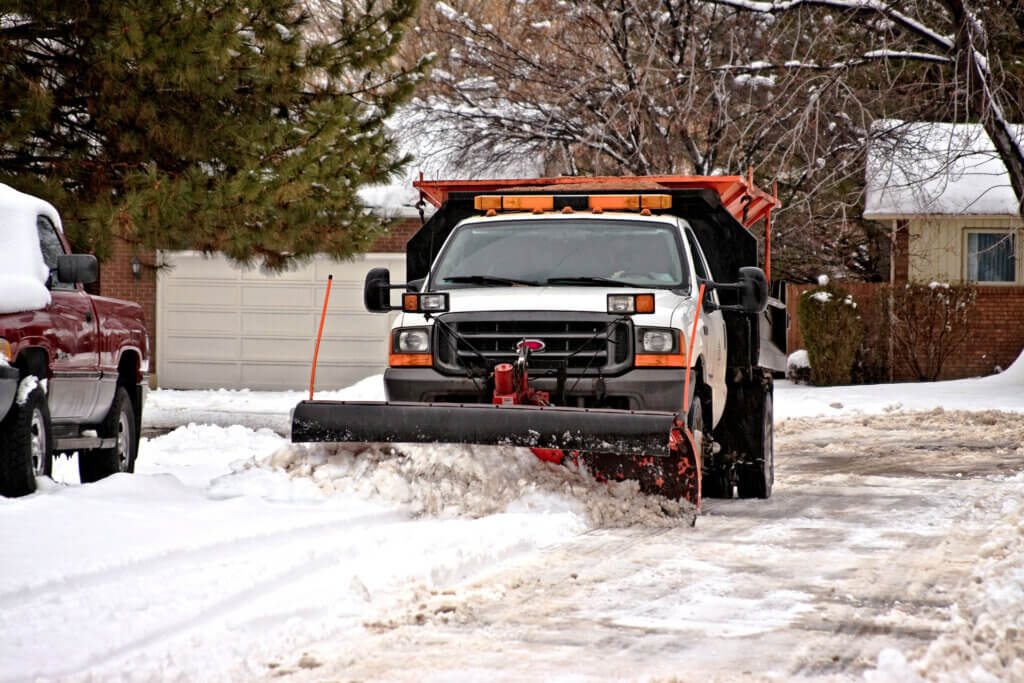 Snow removal in progress