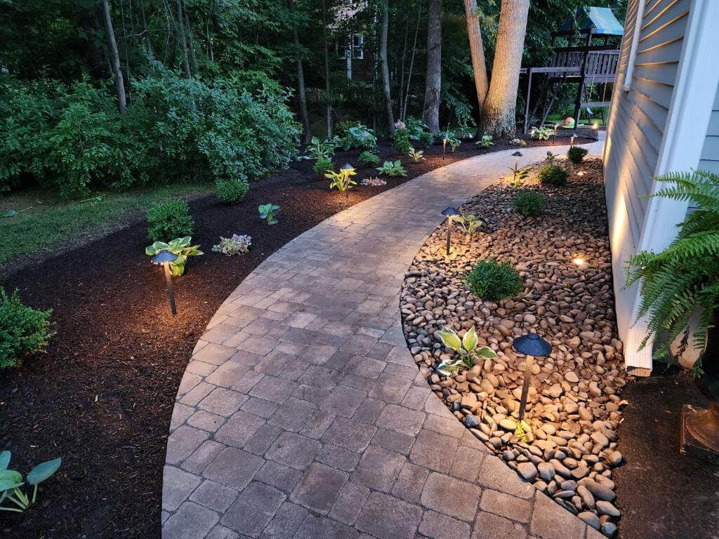 residential landscape in sudbury ma